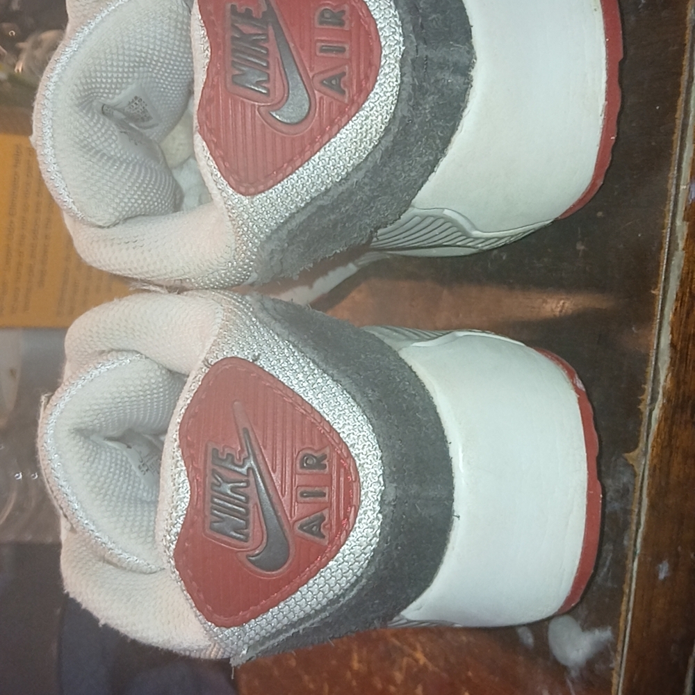 Nike Air Max 90s Kids' Red and Gray Air Shoes